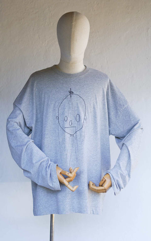 Sweet Anne T-Shirt Long Sleeves Grey