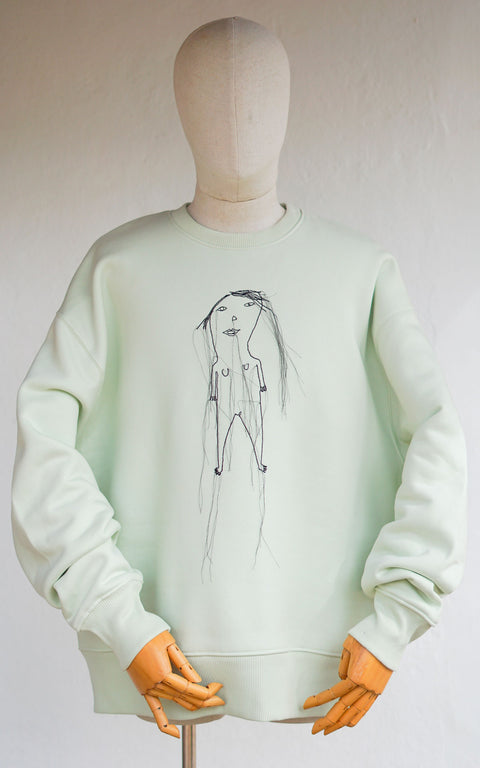 Mama Sweat-Shirt Vert Pale