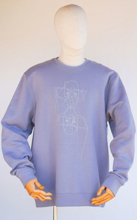 Mirror Face Sweat-Shirt Lava Grey