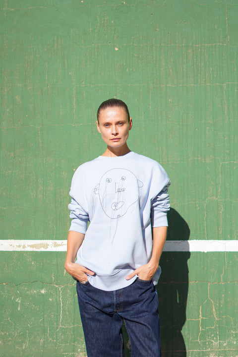 Uncle Dali Sweat-Shirt Serene Blue