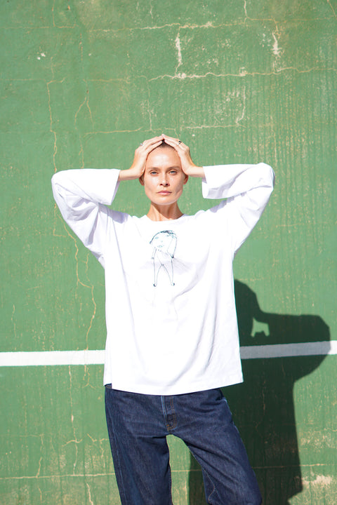 Mama T-Shirt Long Sleeves White